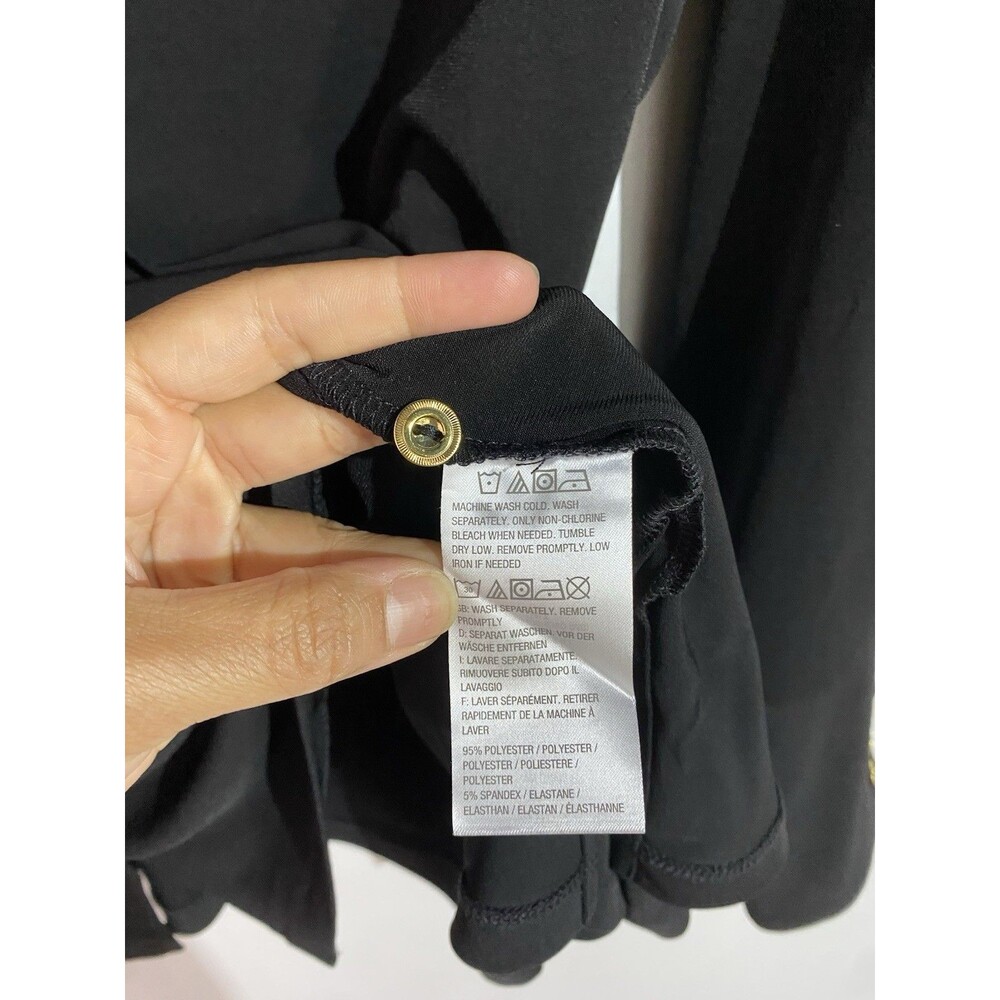 Susan Graver Top 2X Black Liquid Knit‎ Quite Luxury Office Old Money Polka Dot - Picture 8 of 12